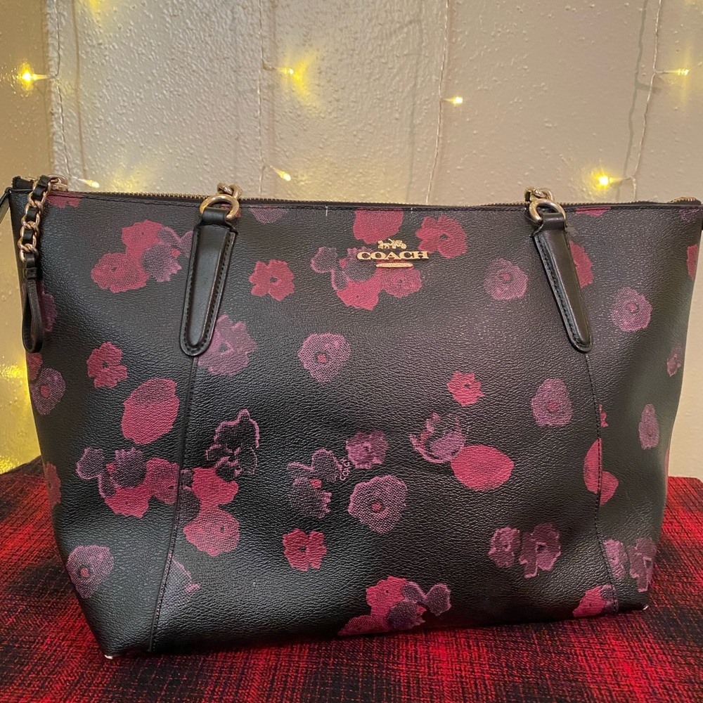 Coach Ava Chain Floral Tote